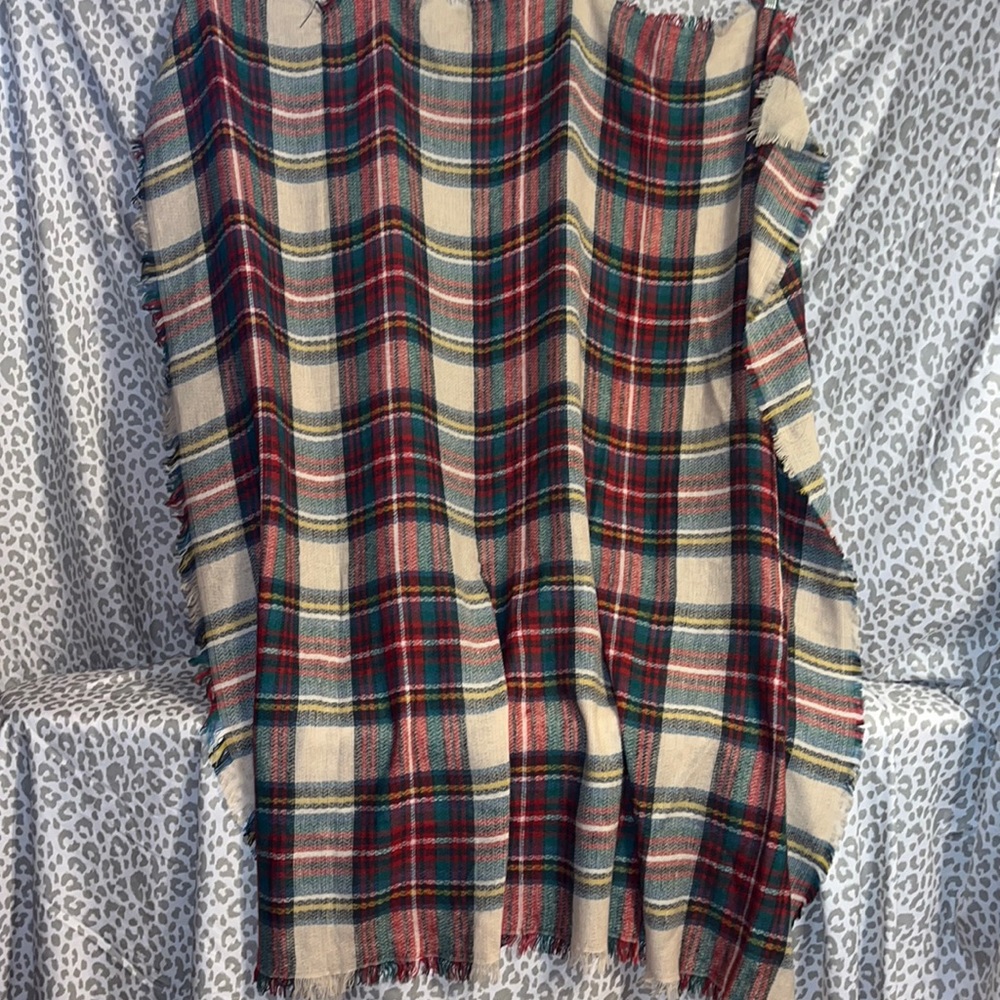 Never worn XXL scarf or wrap multicolored material unknown.
